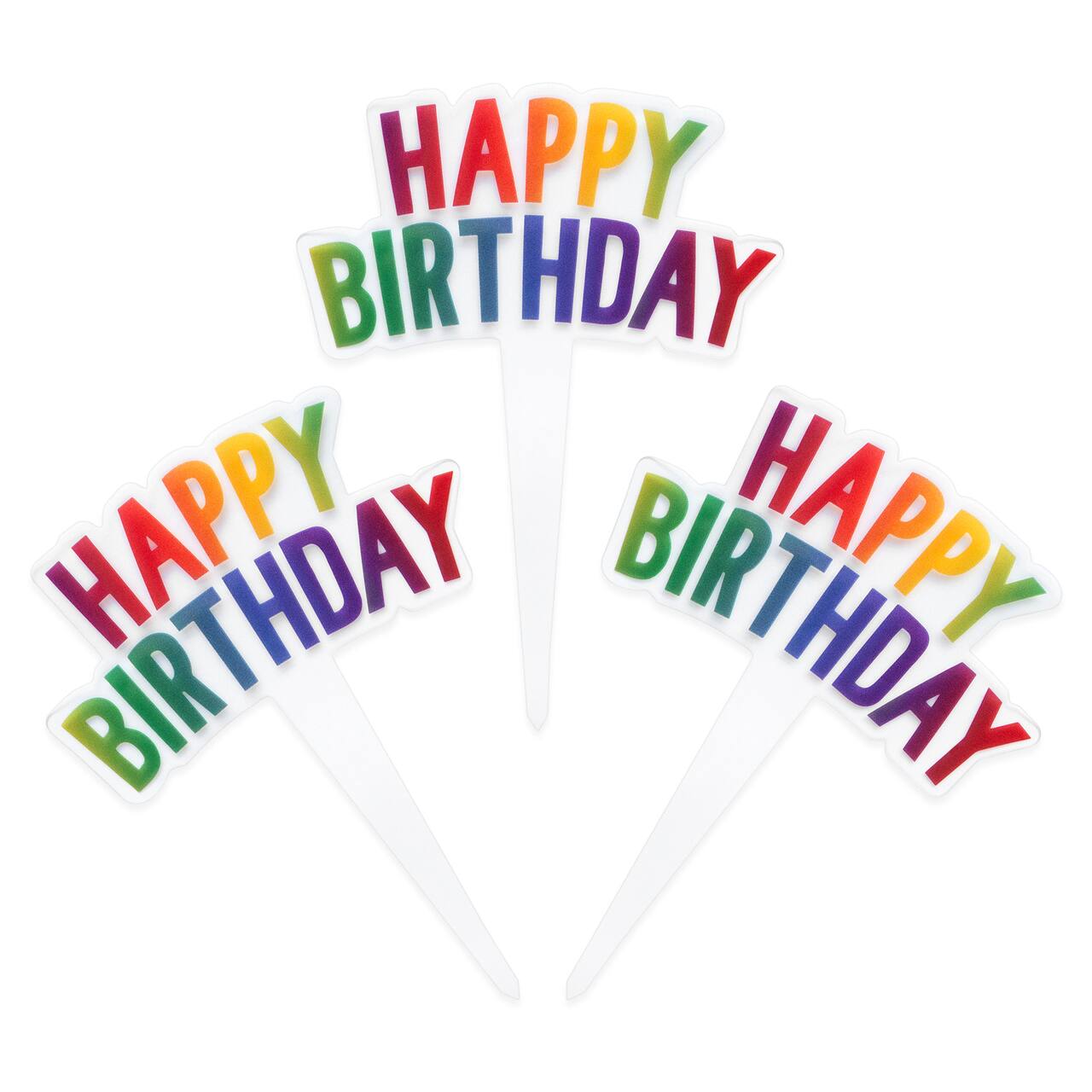 12 Packs: 12 ct. (144 total) Happy Birthday Treat Toppers by Makery®